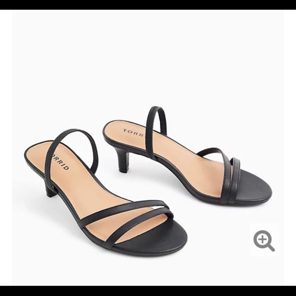 torrid Black Strappy Kitten Heel Sandals